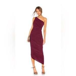 Norma Kamali Diana Gown in Plum